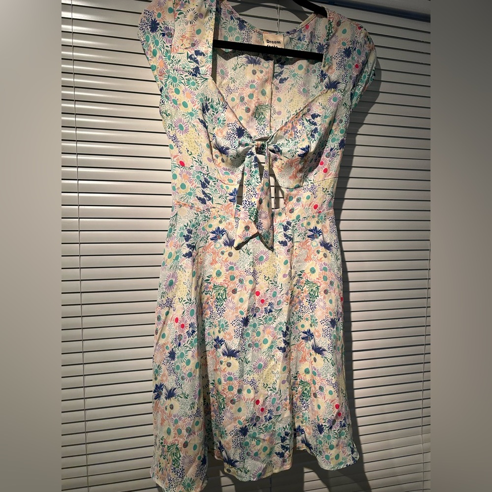 Dream State floral dress with cutouts
